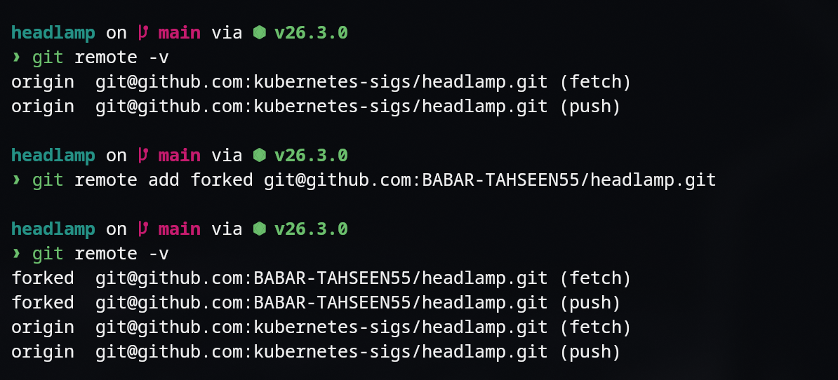 Add fork as a second Git remote
