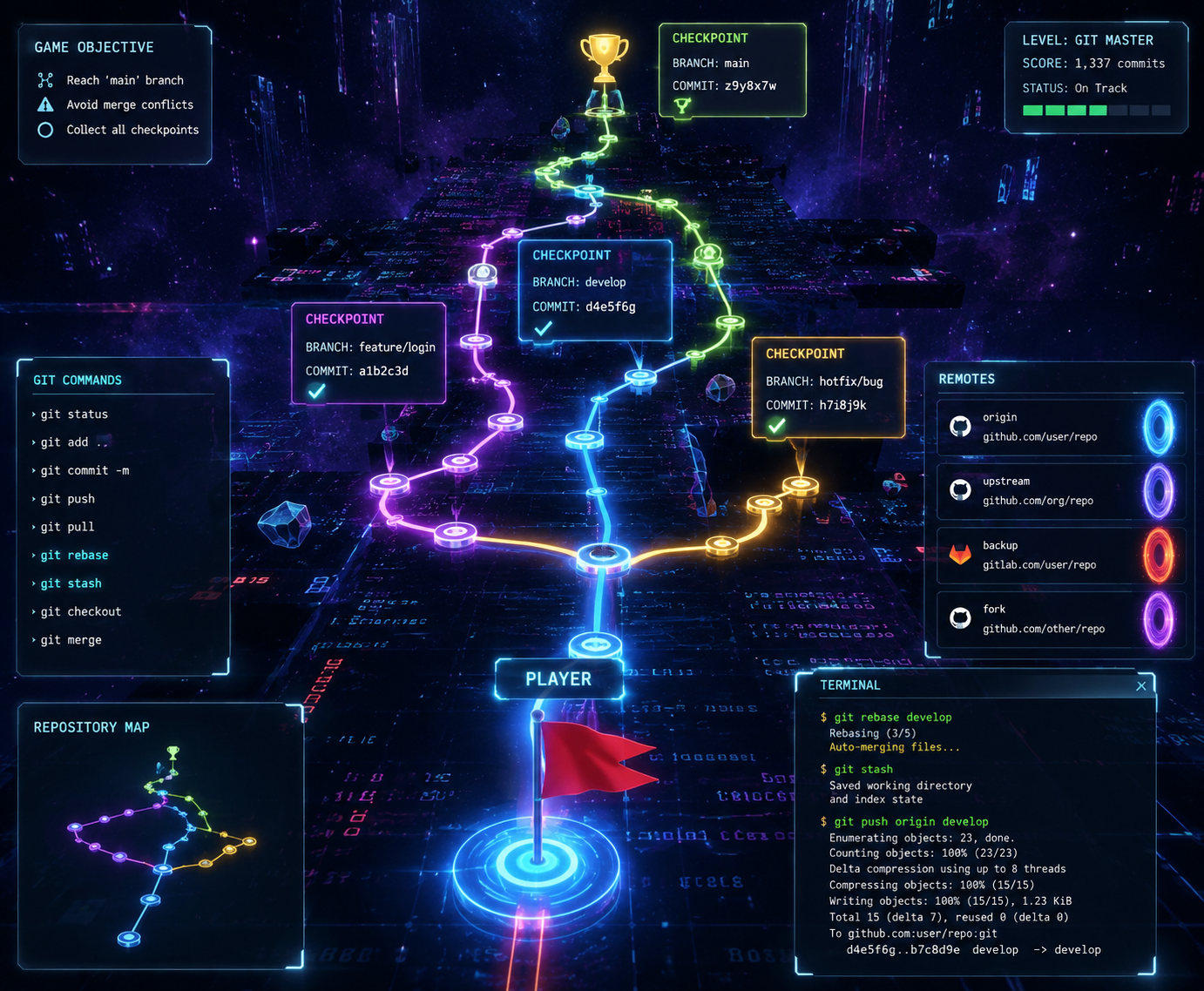 Git as save points for code